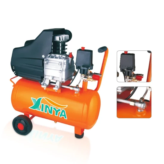 Xinya ポータブル電動エアコンプレッサー価格 1.5HP 2.0HP 20L 24L 50L 42 ミリメートル 47 ミリメートル 48 ミリメートル格安ダイレクトドライブ BM タイプ